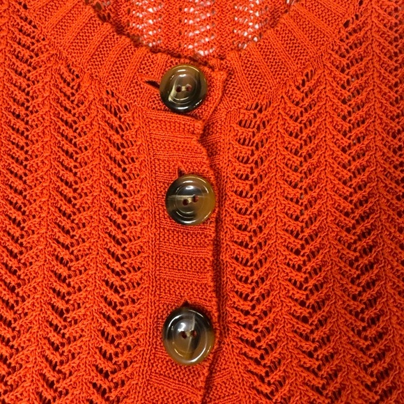 Women’s large Jones New York Signature Orange Sweater - Picture 2 of 9